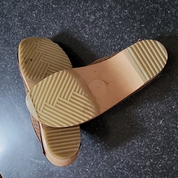 Wooden Sweeden Kids Clogs Bergs Mans Toffeln brown perforated leather new - Picture 9 of 16